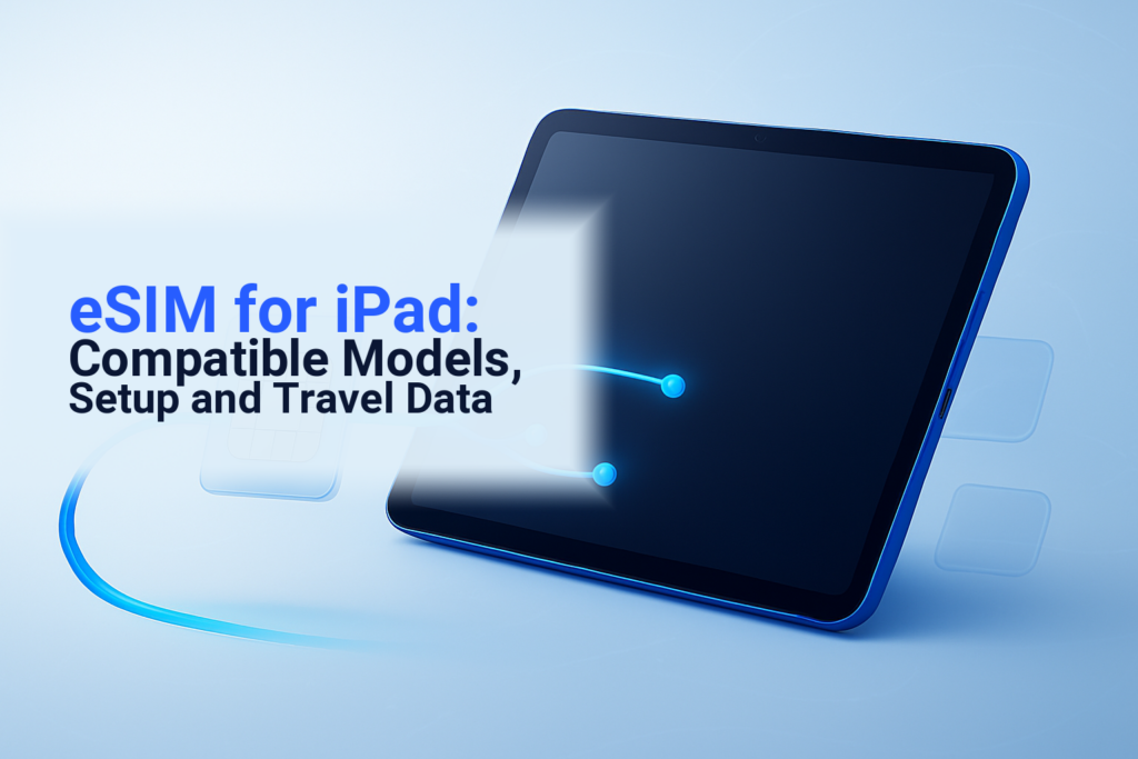 Cellular iPad connecting to an embedded SIM and international data network