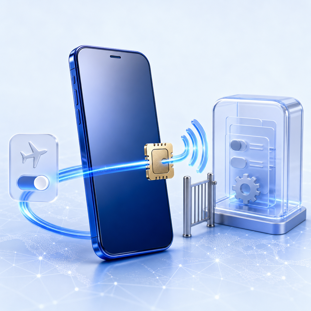 iPhone travel eSIM troubleshooting sequence from line settings to provider support
